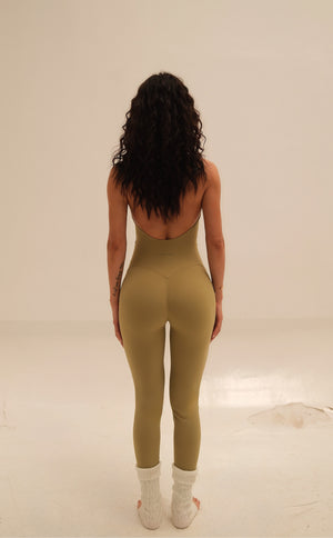 Olive Divine Curve Jumpsuit (Premium Edition)